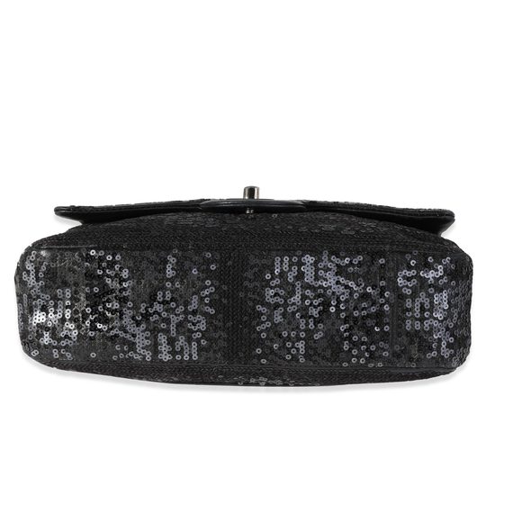 Chanel Black Sequin Lambskin Moonlight On Water Medium Single Flap Bag - Picture 5 of 8